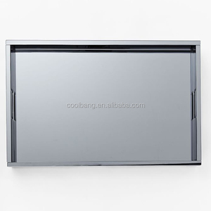 Hot Sale Perfume <strong>Vanity</strong> <strong>Tray</strong> Sets Glass Mirrored Ottoman <strong>Tray</strong> - Product Image 3