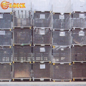 אחסון מתקפל מתקפל stackable פלדת מתכת חוט סלי כלוב מזרן מיכל למחסן - Product Image 5