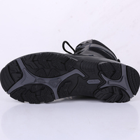 Botte tactique de combat noire imperméable et respirante à lacets pour les saisons d'été et d'hiver
