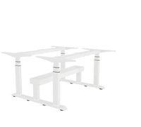 Bureau de travail ergonomique moderne en métal extensible, réglable en hauteur, par Smartfurniture