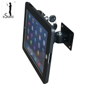 EStand 25008 दीवार माउंट विरोधी चोरी ताला गोली काउंटर स्टैंड घुमाया पेंच तय 9.7 ''के लिए iPad 2/3/4 iPad के लिए खड़े हो जाओ