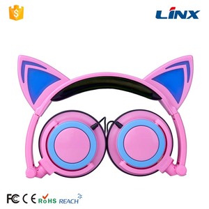 Venta caliente Lindo Glowing Cat Ear Fábrica OEM 85dB Niños Auriculares para Regalo - Product Image 5