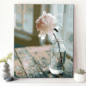 CHENISTORY 99555 -Y cuadro pintura por números decoración de pared simple y pacífica paisaje con marco <span class=keywords><strong>para</strong></span> Kits - Product Image 1