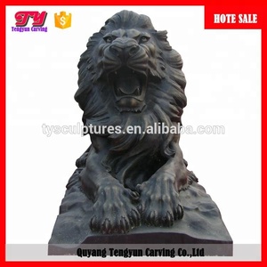 Statue de lion en bronze, grande taille, sculpture d'animaux de taille de vie, d'extérieur, au design personnalisé - Product Image 4