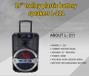 Hoxen caliente-venta de gran potencia <span class=keywords><strong>dj</strong></span> altavoz bluetooth, caja de altavoz de plástico, PA altavoz de plástico L-211 - Product Image 6