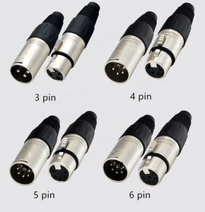 Nouveau design 2026, connecteur XLR <span class=keywords><strong>multipaire</strong></span> 5P à angle droit, 3 et 5 broches, haute stabilité mécanique, contact en cuivre fileté, support OEM, noir et argent - Product Image 1
