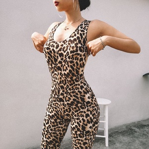 One Piece New Design <span class=keywords><strong>X</strong></span> Cruz Leopardo Print Mulher Yoga <span class=keywords><strong>Set</strong></span> Roupas - Product Image 6