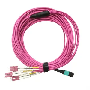 3M OM4 8 core mpo female to LC Multi Fiber mpo mtp patch cord