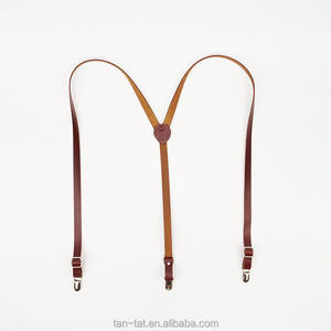 Hombre padrino tirantes de cuero marrón oscuro de la Liga - Product Image 5