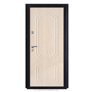 Puerta delantera blindada de acero, puerta de madera para casa india, diseños de puerta principal, 2017 - Product Image 3