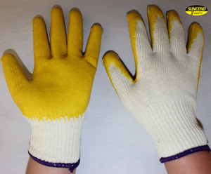 10 jauge coton lisse rouge gants de travail enduits de latex pour la Corée - Product Image 4