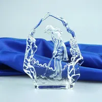 New product trophy crystal golf with high quality