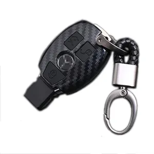 Carbon Silicone Car Remote Key Fob Shell Cover Case for Mercedes Benz W203 W204 W211 CLK C180 E200 AMG C E S Class Car Styling