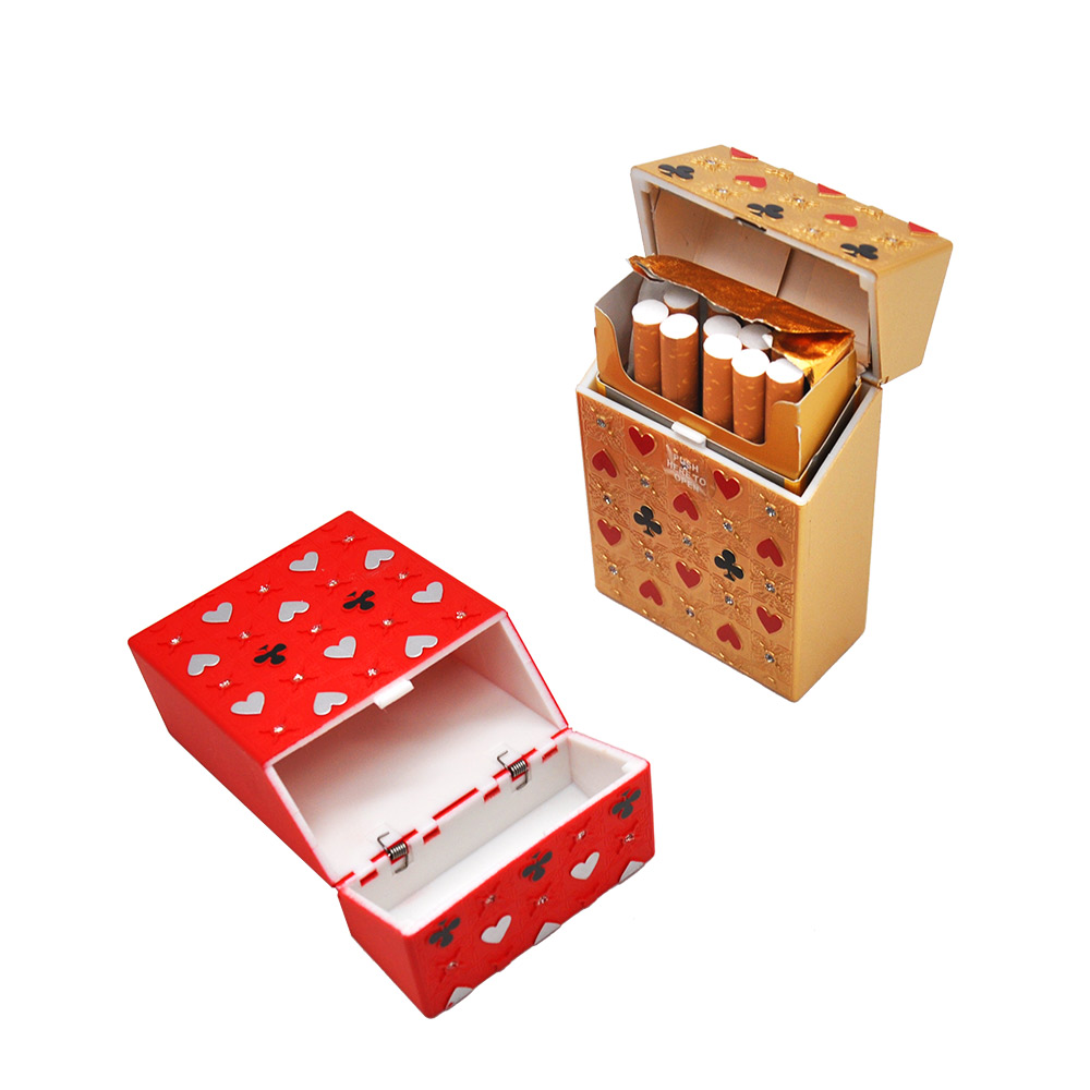 Модный пластиковый чехол для сигарет в форме сердца, обычный держатель для сигарет, жесткая пластиковая коробка для табака