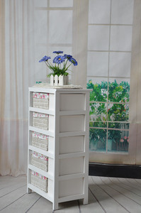 Cajonera de plástico Color Pintado de La Vendimia Barato Muebles Blancos - Product Image 4