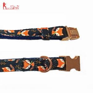 Impresión de perro <span class=keywords><strong>Collar</strong></span> y correa ajustable básicos collares para perros con anillo de Metal D para pequeño/mediano/Tallas grandes - Product Image 4