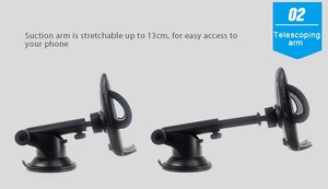 Supporto universale per telefono One Touch per cruscotto parabrezza supporto flessibile per telefono cellulare a braccio <span class=keywords><strong>lungo</strong></span> In auto - Product Image 6