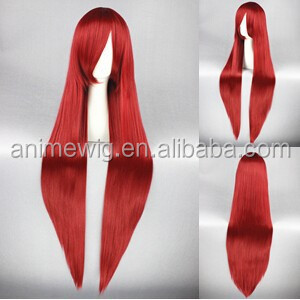 วิกผมคอสเพลย์ยาว100ซม. สีแดงเข้มทรงนางฟ้าเอลซ่าอะนิเมะฮาโลวีนปาร์ตี้ - Product Image 2