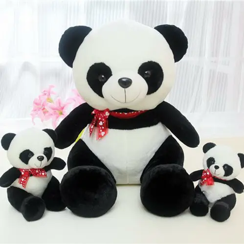 Dễ thương giá rẻ lớn panda thú nhồi bông động vật với kích cỡ khác nhau