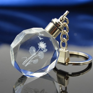 Giá Rẻ Tùy Chỉnh Khắc Laser Logo Pha Lê Led Tên Nhẹ Hơn Keychain - Product Image 5