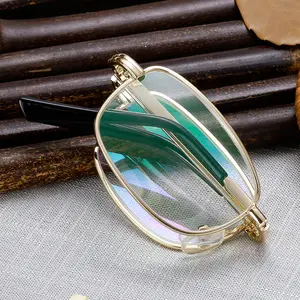 Foldaway Glass Lens Custom Foldable Reading Glasses With Glasses Case