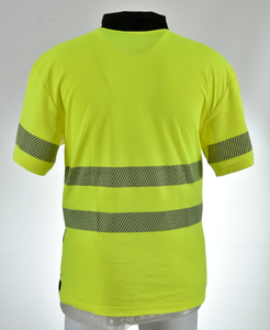 Camiseta de Seguridad de Manga Corta, <span class=keywords><strong>Alta</strong></span> <span class=keywords><strong>Visibilidad</strong></span>, Cinta Reflectante Termosellada, Camiseta de Trabajo Transpirable de Seguridad Reflectante - Product Image 2