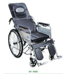 Sillón reclinable plegable completa mintiendo recling cómoda silla de ruedas con orinal para ancianos y pacientes silla de ruedas - Product Image 1