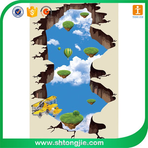 TJ-10 Durable Digital Printed Customized 3d <strong>Floor</strong> <strong>Sticker</strong> 3d Pvc Graphics Fireproof <strong>Sticker</strong> - Product Image 4