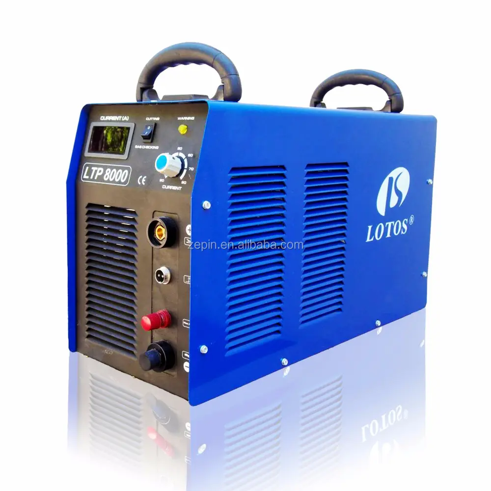 Инвертор LOTOS LTP8000 IGBT, переносной воздушно-плазменный резак с пилотной дугой 80 А (как для ручного, так и для автоматической резки с ЧПУ)