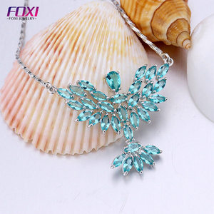Brasil estilo rodio plateado joyería colgante collares al por mayor - Product Image 2