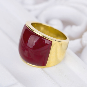 Hot New Product 316L Stainless Steel Big White <strong>OPal</strong> Wedding <strong>Rings</strong> for <strong>Men</strong> Women - Product Image 3