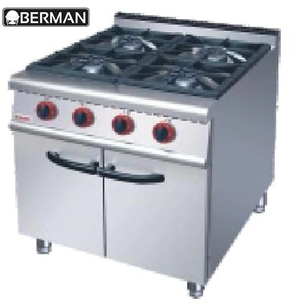 Heavy duty nấu ăn thiết bị trung quốc bán buôn thương mại 4 đầu đốt gas cooking phạm vi giá