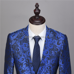 NA49 <span class=keywords><strong>Blazer</strong></span> Uomo Floreale, Completo da Uomo, Costume Homme, <span class=keywords><strong>Blazer</strong></span> Masculino, Abito da Matrimonio, <span class=keywords><strong>Blazer</strong></span> Slim Fit da Uomo, <span class=keywords><strong>Giacca</strong></span> Blu Royal con Pantalone - Product Image 2