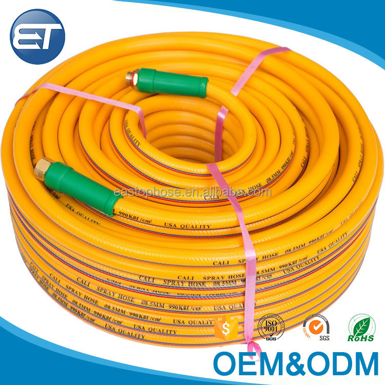 air flexible PVC tressé renforcé pulvérisation d'eau corée du tuyau de pulvérisation agricole haute pression tuyau