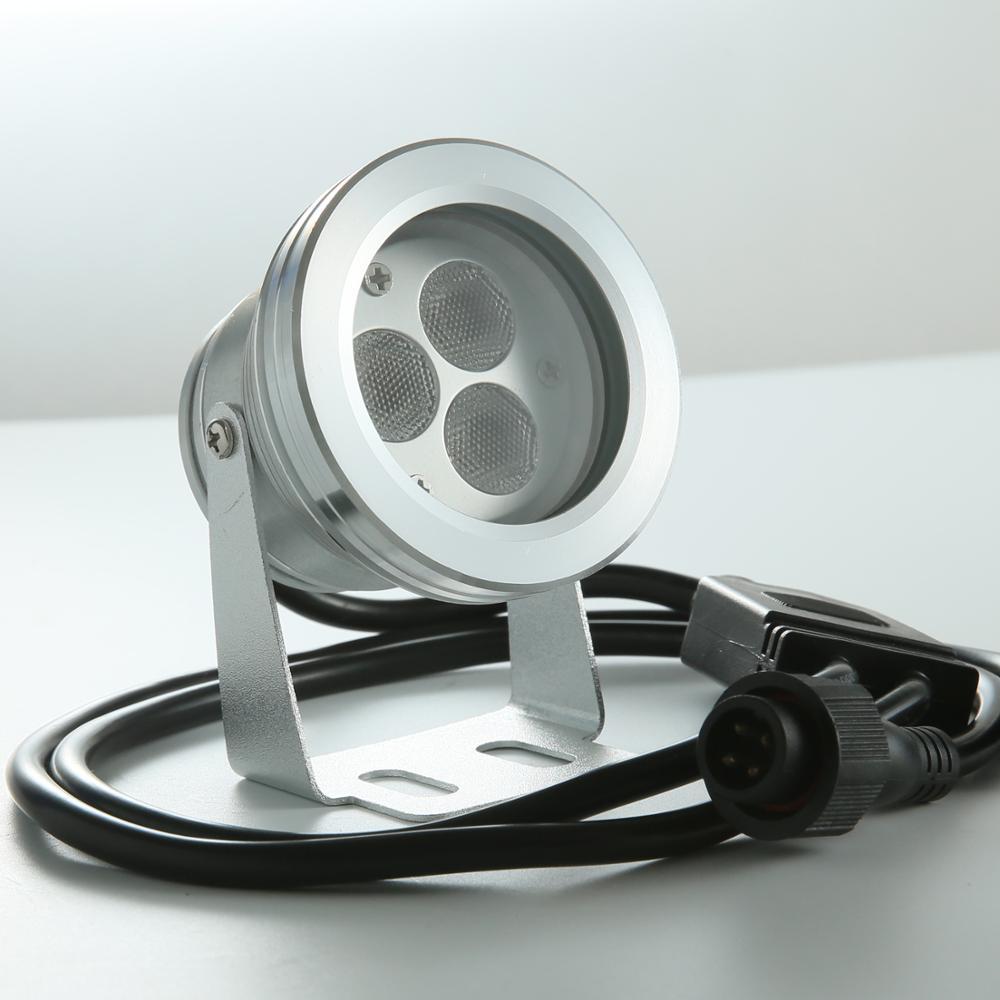 9w RGB 3IN1 Silver Aluminum Outdoor Landscape DMX LED Garden Light