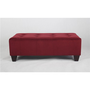 Entrega rápida de sala de estar mesa de café de gran tamaño rojo tela de tela Otomano - Product Image 1