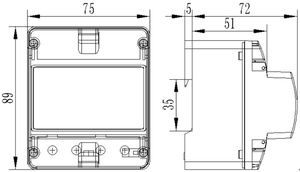 HUABANG 4 Mô-đun Một Pha RS485 MODBUS RTU Điều Khiển Từ Xa Din Rail - Product Image 3