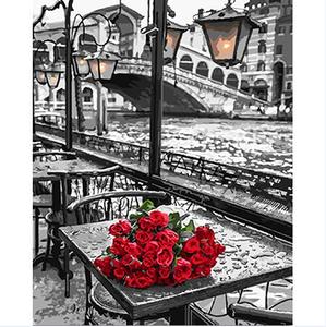 Kit di <span class=keywords><strong>pittura</strong></span> a olio su ordinazione moderna della città tradizionale immagine di arte della parete <span class=keywords><strong>acrilica</strong></span> con soggetto animale per la decorazione della casa - Product Image 4