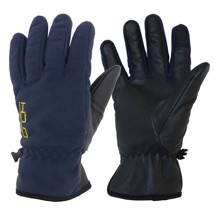 PRI Mens Premium Goatskin Wholesale Thinsalate Touch Screen Fleece Winter Thermal Leather Gloves