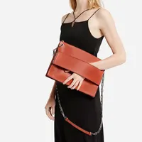 Нейтральный стиль, натуральная кожа, Женский Большой клатч, ручная сумка, модные сумки через плечо