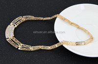Ensemble de bijoux indiens en or plaqué 18 k, joaillerie de dubaï, nouvelle collection 2020