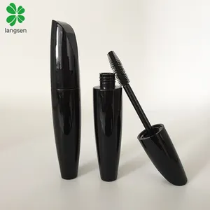 Hot Stamping Tùy Chỉnh Logo In Ấn Nhựa Màu Đen Mascara Đóng Gói Ống Container Trường Hợp, Mỹ Phẩm Trang Điểm Container