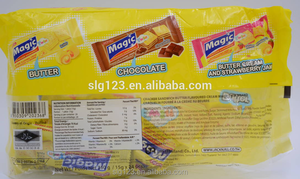 Yummy Màu Vàng Bơ Hương Vị Kem Giòn Dâu Tây Bánh Sandwich Crackers - Product Image 5