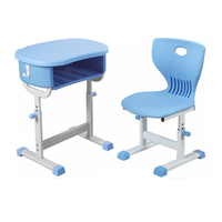 Ensemble chaise et bureau réglables en hauteur en plastique pour enfants, usage scolaire, design moderne, marque JINJIAWEI, garantie 1-2 ans, province du Guangdong