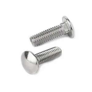 Dome half round Cup Mushroom Head Square Neck Carriage Bolts M5 M6 M8 M10 M12 M14 M16 M20 Stainless steel A2 SUS304