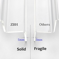 Expositor Acrílico Transparente de 3 Niveles de 6x9 Pulgadas para Figuras Amiibo, Ecológico, con Diseño de Logotipo Personalizado, Grosor de 5 mm