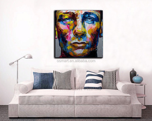 Dipinto a Olio Astratto di Alta Qualità 100% Fatto a Mano, Ritratto di Volto Maschile su Tela, Decorazione per la Casa, Pittura a Spatola, Volto Umano Unico - Product Image 3