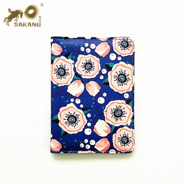 Customized Full 4C Color Printing PU Leather Passport Holder Cover case
