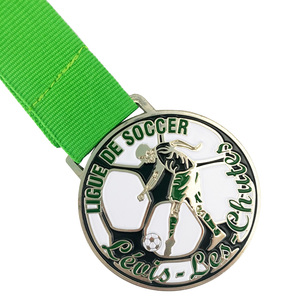 Personalizado de Metal de níquel de esmalte suave de aleación de Zinc de fundición de fútbol Medallas de deporte de Triatlón - Product Image 3