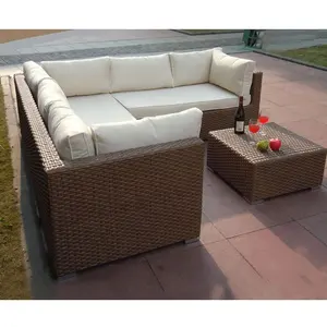 Yinzhou Living Vintage Sofa Rattan Möbel Gartenmöbel im Freien Rattan Sofa